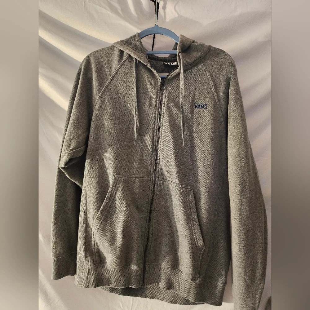 Vans Men's Zip-Up Hoodie in Gray